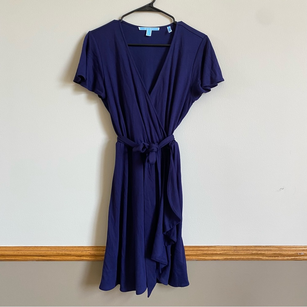 Draper James Navy Wrap Dress LIKE NEW S
